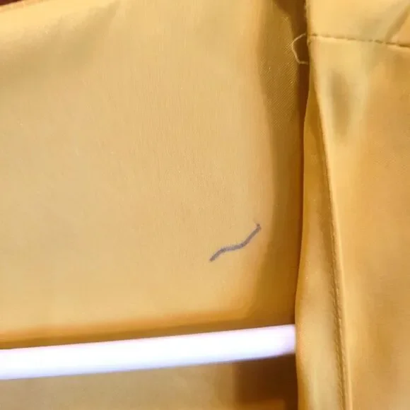 H&M Yellow Women's Pleated Midi Spring Dress Size 6 - Picture 5 of 5